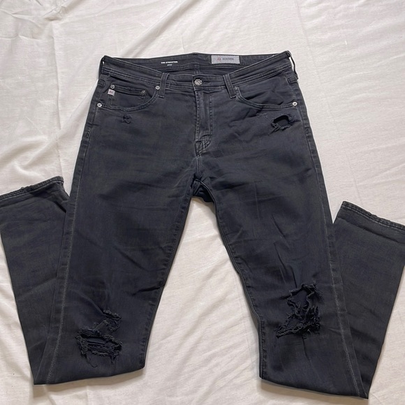 AG-ED Black Distressed Denim Jeans (#127) - Picture 1 of 3